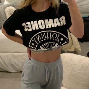 RAMONES Band Tee Half Shirt